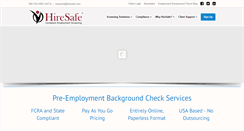 Desktop Screenshot of hiresafe.com